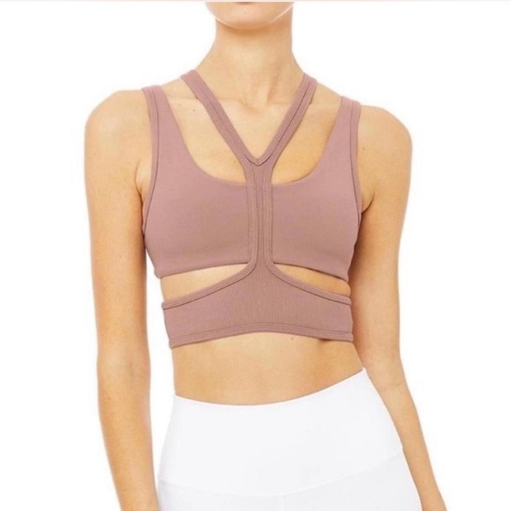 Alo Yoga mauve tank/sports bra